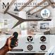 Atlas Eliza-H 56 inch Gloss White with Walnut Tone Blades Flush Mount Ceiling Fan, Atlas